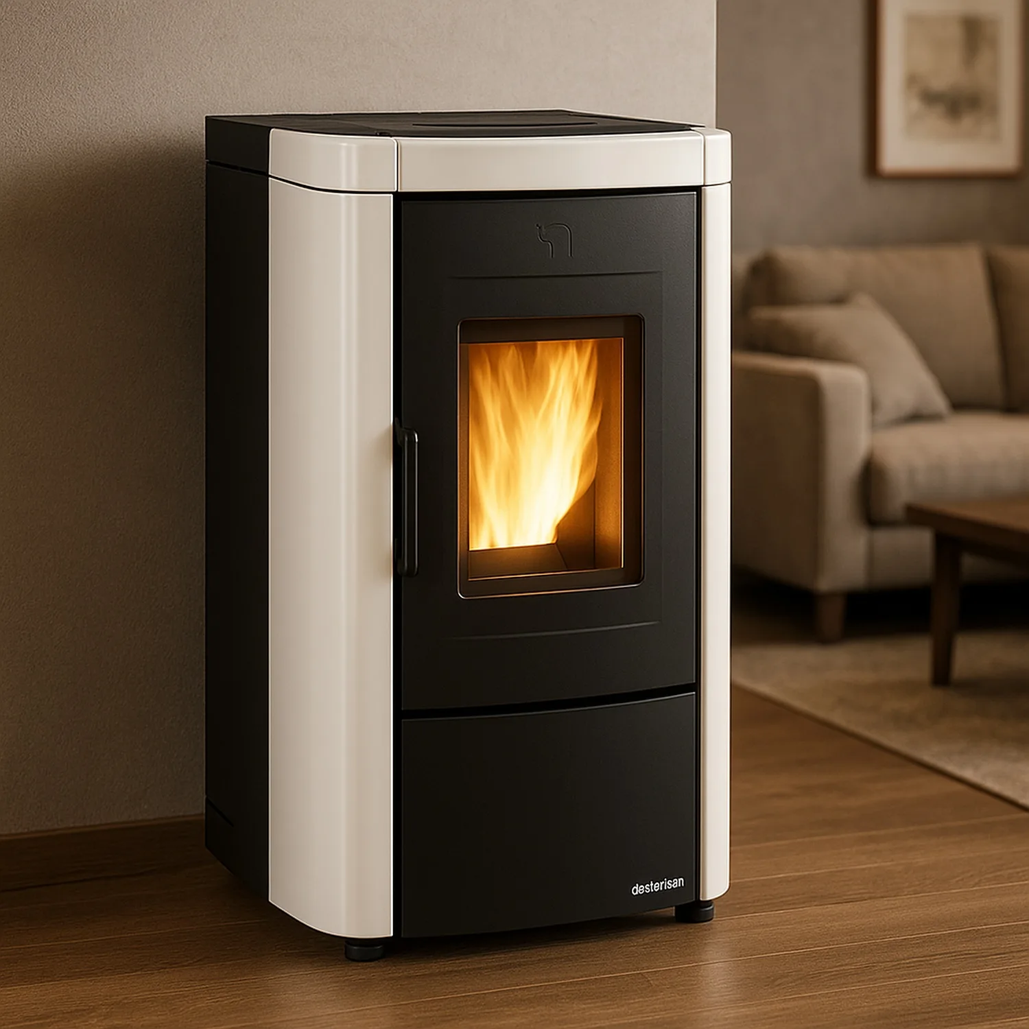 Extraflame moira evo - Blanc poêle à granulés evolution line