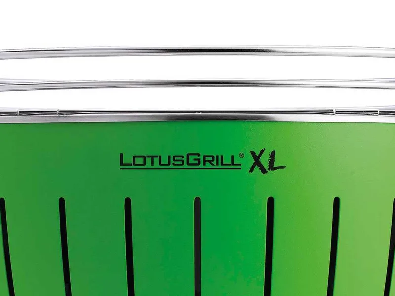 LotusGrill LG G435 U GR - Barbecue portable pour l'extérieur XL - Coque verte