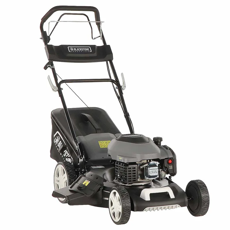 BlackStone Essentials ESP 560-224 - Tondeuse à gazon thermique tractée - 4 en 1 - Moteur thermique de 224 cm³