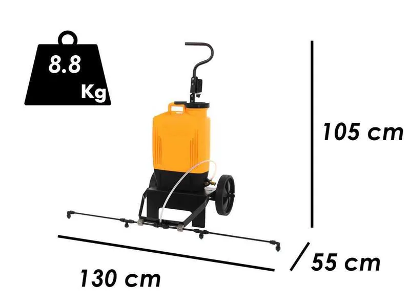 Volpi 22 PTB - Pulvérisateur électrique à batterie - Sur chariot à roues