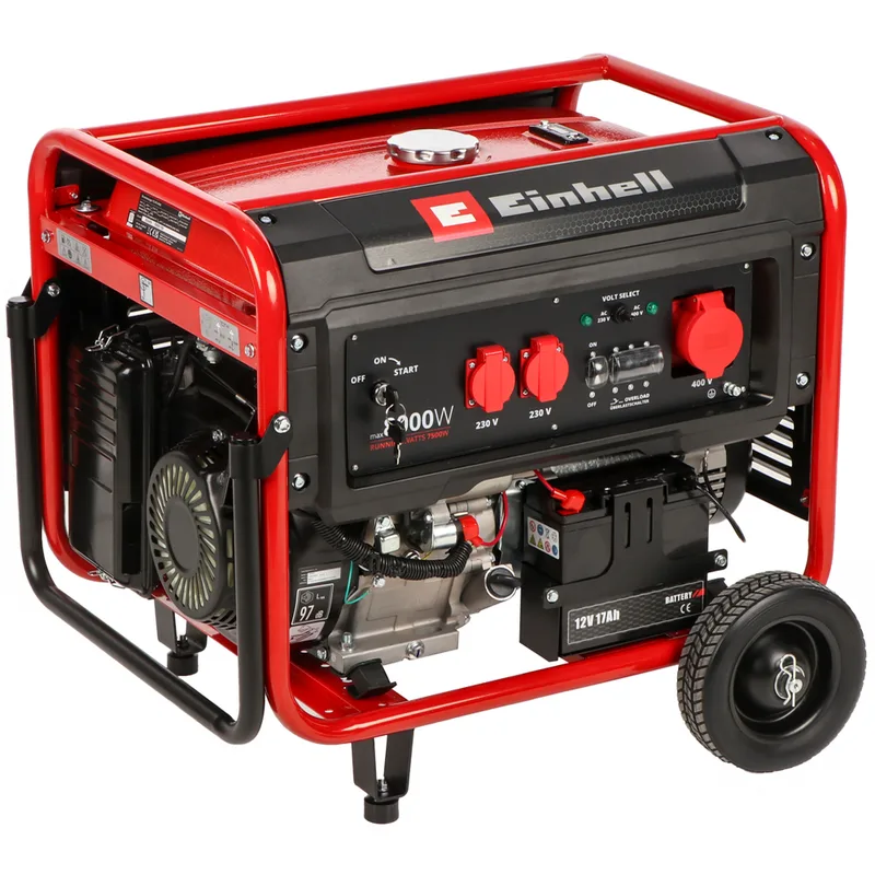 Einhell TC-PG 8000 - Groupe électrogène à essence AVR 8.0 kW - Continu 7.5 kW triphasé
