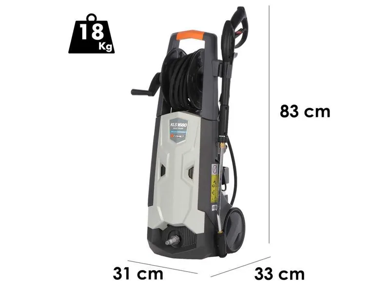 Comet KLS 1680 Gold Plus - Nettoyeur haute pression semi-professionnel à eau froide - 160 bars - 498 lt/h