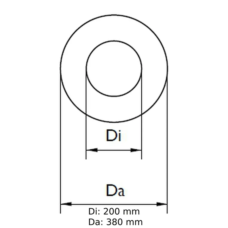 Schiedel paroi et traversée de plafond ronde Ø150 mm L=1000 mm brillante