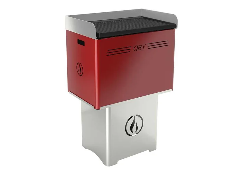 Linea VZ QBY Rosso (rouge) - Barbecue pyrolytique à pellets portable