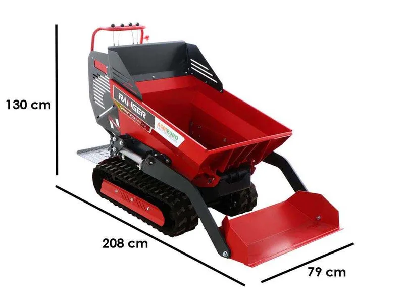 Brouette motorisée à chenilles dumper Ranger H570 HDP - Moteur Honda GX200 - Transmission hydrostatique