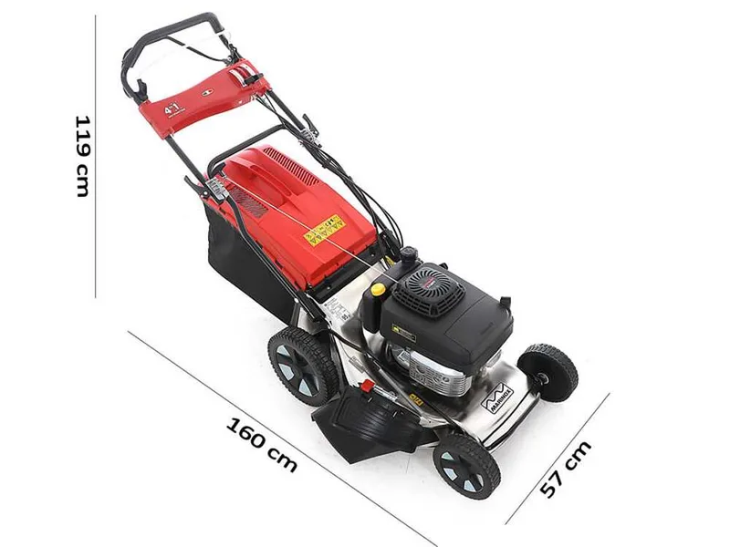 Marina Systems MX 57SK 3V 4-en-1 - Tondeuse à gazon thermique tractée - Moteur Kawasaki FJ180V