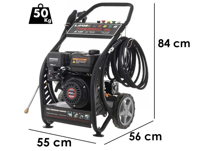 Lavor Thermic 9L - Nettoyeur haute pression thermique - 900 l/h - moteur Loncin LC175F-2 à essence 9 CV