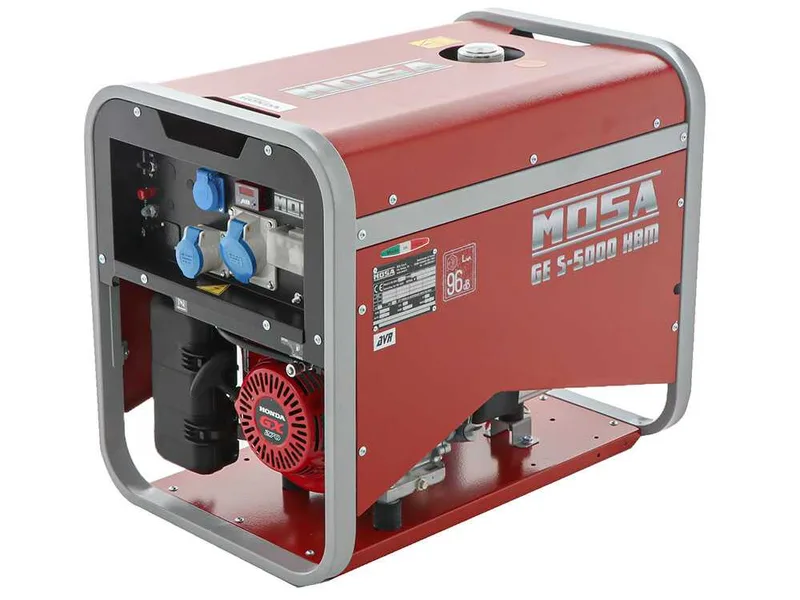 MOSA GE S-5000 HBM AVR - Groupe électrogène à essence avec AVR 4.4 KW - Continue 3.6 kW Monophasé - Moteur Honda GX270