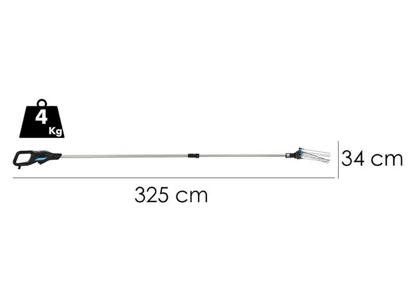 Campagnola Hercules 6 ECO Plug-in - Perche en aluminium - 235 - 325 cm - Peigne vibreur électrique à batterie