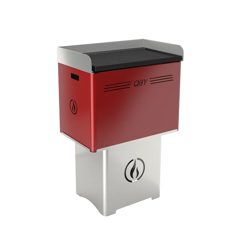 Linea VZ QBY Rosso (rouge) - Barbecue pyrolytique à pellets portable