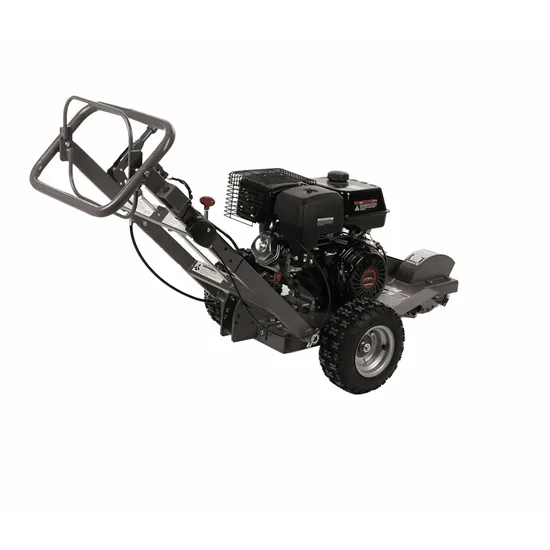BlackStone SG 420 L - Rogneuse de souches - Moteur Loncin de 420 cm3 - Disque de coupe avec 8 marteaux en carbure de tungstène