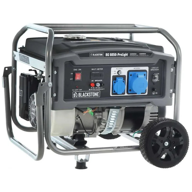 BlackStone BG 6050 - Groupe électrogène sur chariot à essence avec AVR 4.3 kW - Continue 4 kW Monophasé