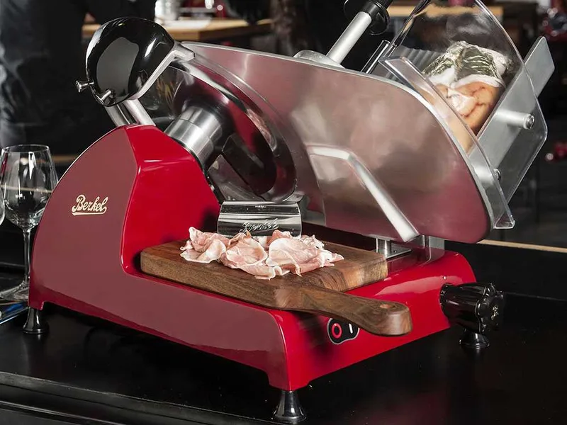 Berkel Red Line 300 Rouge - Trancheuse avec lame en acier chromé de 300 mm