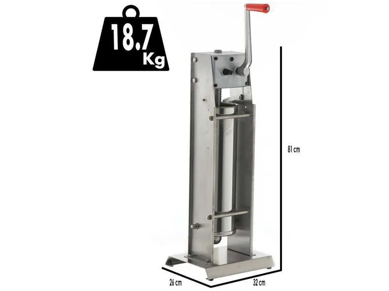 Tre Spade Mod. 7/V Deluxe - Poussoir à saucisse vertical manuel 7 kg - 2 vitesses