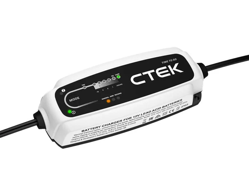 Ctek CT5 time to go - Chargeur de batterie et mainteneur - 8 phases - 12V 5A