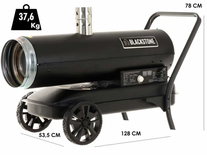 BlackStone i-BDH 50 KW - Générateur d'air chaud diesel - à chauffage indirect - 50 Kw
