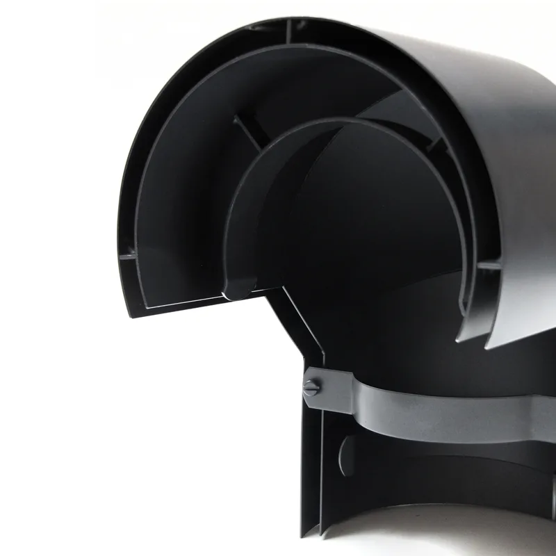 Raik Basic écran thermique 130mm noir double pour coude 3 pièces 90° pour tuyau de fumée / conduit de fumée