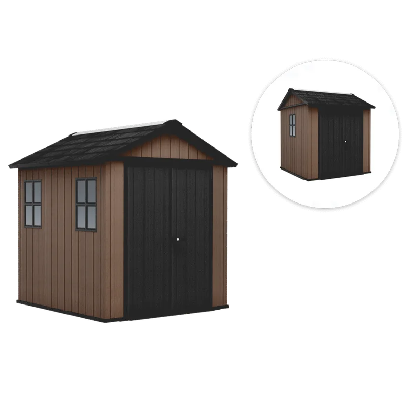 Keter Newton plus 757/775 - Abri de jardin - Avec fenêtres - 230 x 223,8 x 246 cm