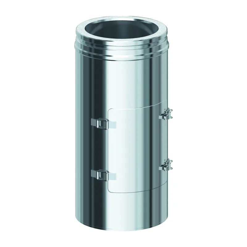 Schiedel ICS élément de tuyau 500 mm avec piège à boules et doublure à double paroi Ø130 double paroi brillant