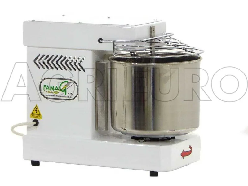 Pétrin à spirale Famag IM 8 à 10 vitesses avec moteur électrique monophasé - 8 KG