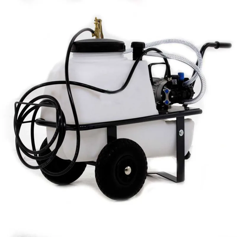 Groupe motopompe de pulvérisation Comet MC 18 - moteur électrique monophasé sur chariot cuve 50 L