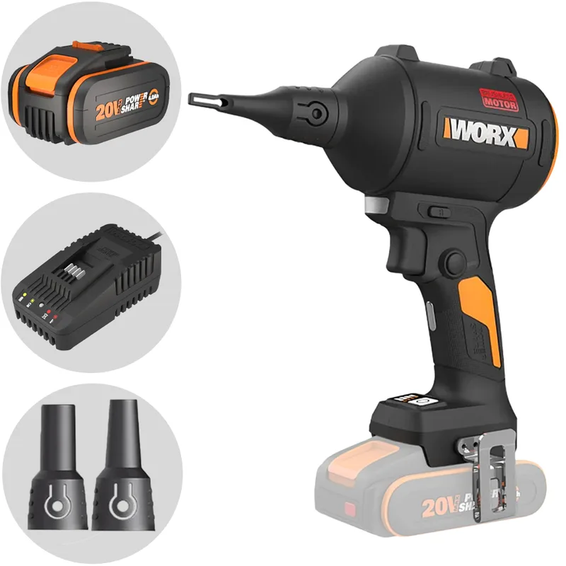 Worx Nitro WX099 - Souffleur de poussière portable à batterie - 20 V / 4 Ah