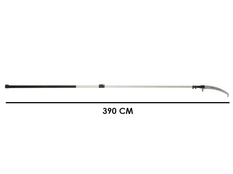Castellari PO35PRO+ATO4 - Scie à dents en « U » sur perche ovale en aluminium - 230-390 cm - Lame de 35 cm