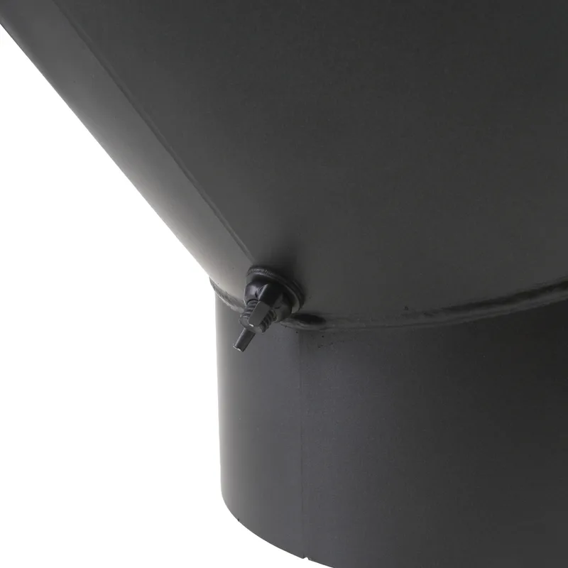 Coude de conduit de fumée / Tuyau de poêle 180mm - 45° avec porte noir
