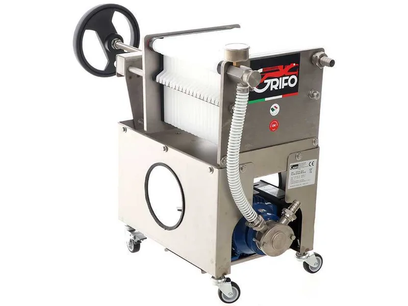 Grifo Professional FCP20-Olio - Filtre à plaques pour huile sur chariot - Pompe INOX Liverani