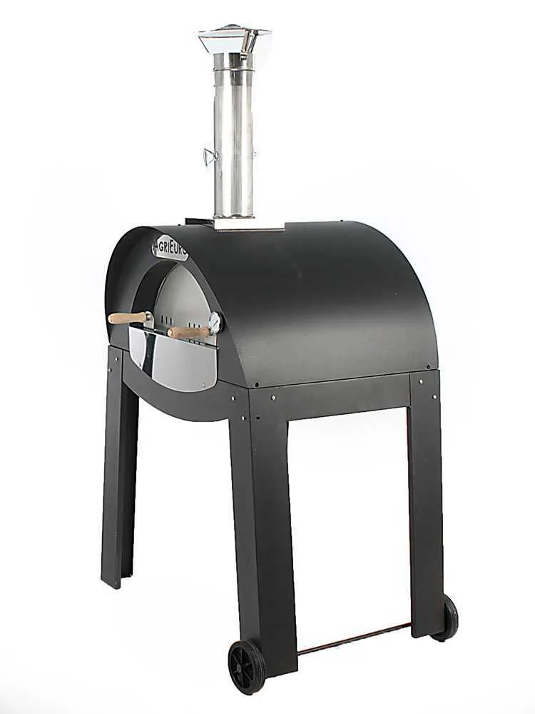 AgriEuro Mini Cibus - Four à bois pour pizza d'extérieur 60x40 - Capacité de cuisson : 1 pizza
