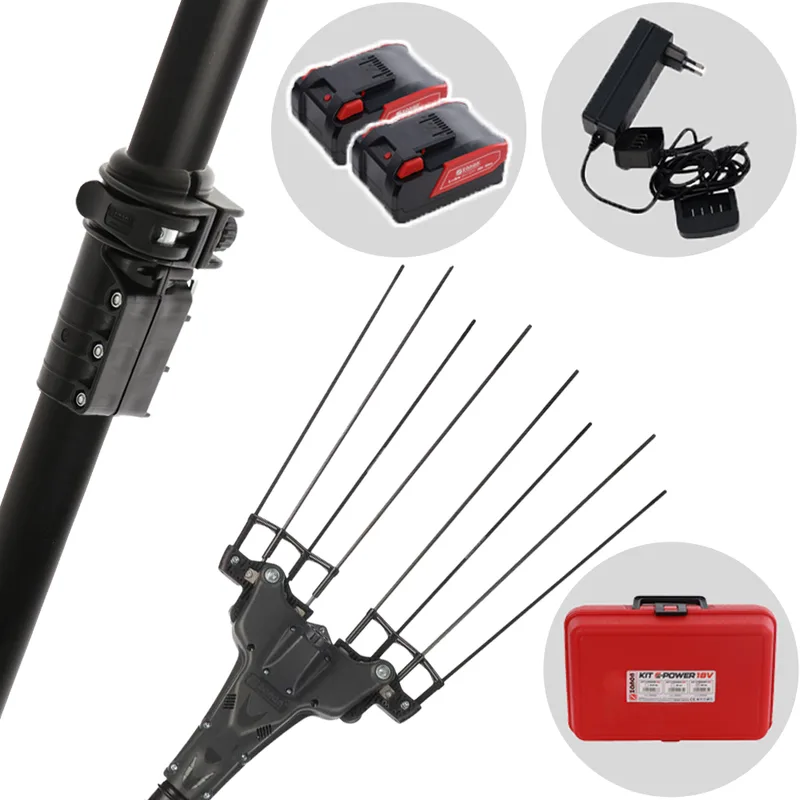 Zanon Murcielago X Lazer AL-200 - Peigne vibreur à batterie 2x 18V 10Ah - Perche télescopique 180/260 cm