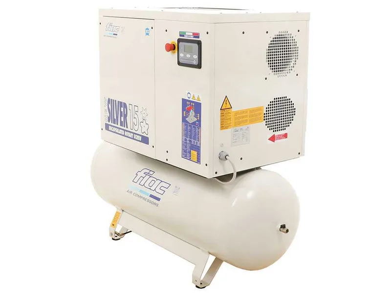 Fiac New Silver 15/300 - Compresseur rotatif triphasé à vis silencieux - Moteur 15 HP