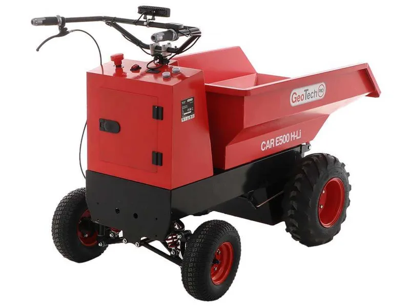 Brouette à batterie GeoTech Pro Mini Dumper Car E500 H-Li - Caisson Dumper 500Kg