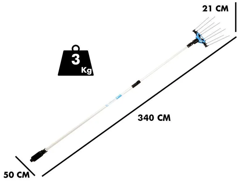 Campagnola Icarus V1 ECO Plug-in - PROM.0140 - Perche en aluminium - 225 - 290 cm - Peigne vibreur électrique à batterie