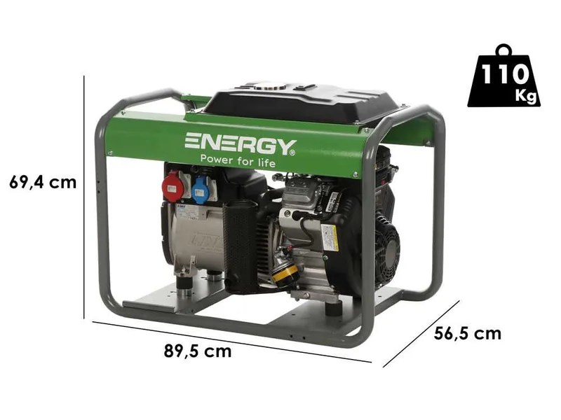 Energy EY-10TB AVR - Groupe électrogène triphasé 8 kw - Moteur Briggs&Stratton