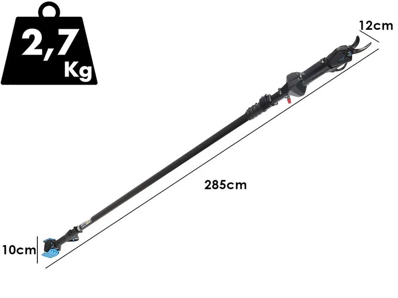 Campagnola NOVA 40 - Sécateur électrique à batterie sur perche 150-220 cm - 21,6 V 2,5 Ah - Diamètre de coupe 40 mm