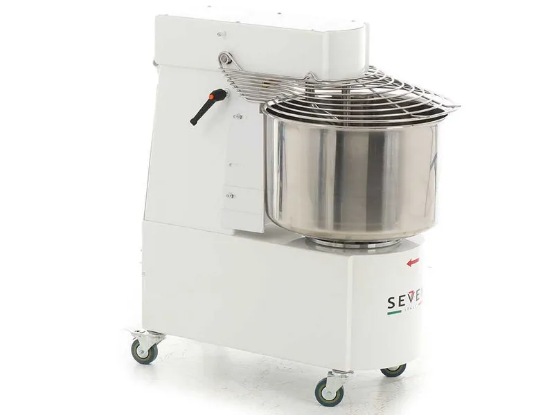 Pétrin à spirale Seven Italy GHR 30 2V - 400 V - Avec roues et minuterie - 2 Vitesses