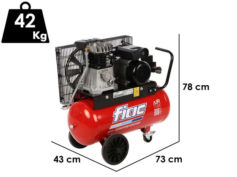 Fiac AB 50/268-2 - MC - Compresseur d'air électrique à courroie - Moteur 2CV - 50 lt