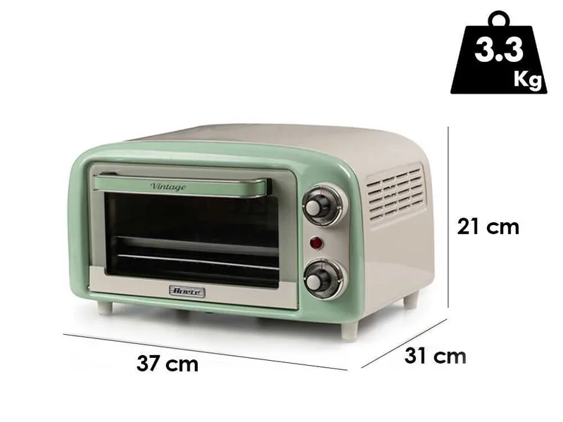 Ariete Vintage Vert - Four électrique statique - 10 L 800 W