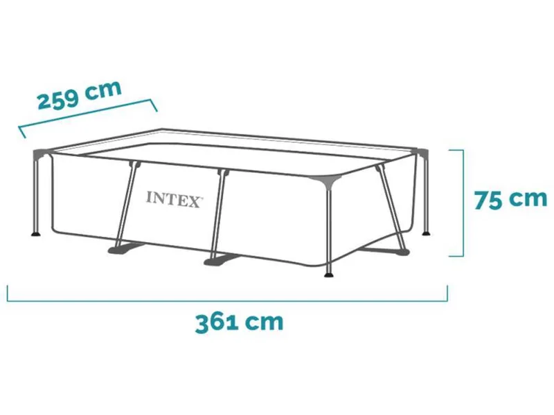 Intex Rectangular Frame 28272NP - 300x200x75 cm - Piscine