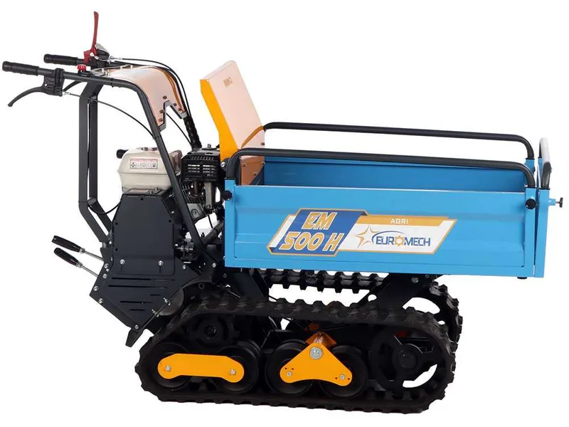 EuroMech EM500H-Agri - Brouette à moteur sur chenilles avec benne extensible - débit de 500 Kg