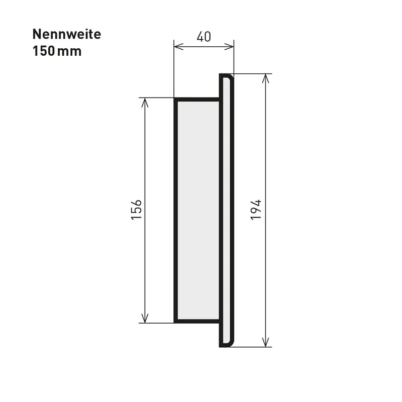 Raik Basic capuchon aveugle 150mm noir pour tuyau de fumée / conduit de fumée