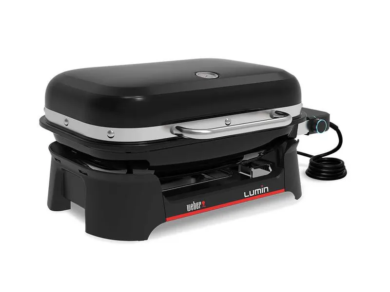 Weber Lumin Black 1502045 - Barbecue électrique portable - Grille 49 x 33 cm