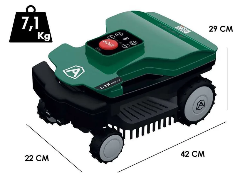 Ambrogio L15 Deluxe - Robot tondeuse avec fil périphérique - Batterie 25,9 V et 5 Ah