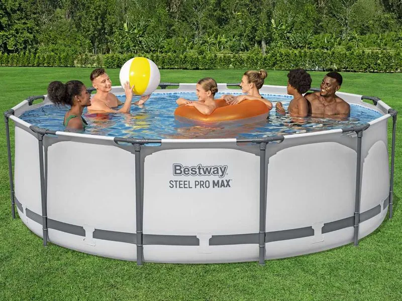 Bestway Steel Pro Max 56418 - Ø366x100 cm - Piscine ronde + pompe de filtration et échelle