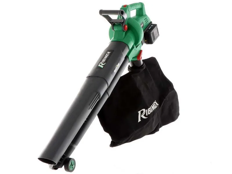 Ribimex PRBAT20-ASBSB - Souffleur aspirateur de feuilles à batterie 40 V 4 Ah