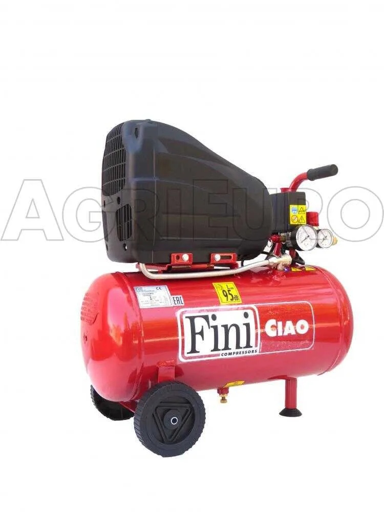 Fini Ciao 24 - Compresseur d'air électrique portatif monophasé, oil-less - Moteur 1.5 CV - 24 L