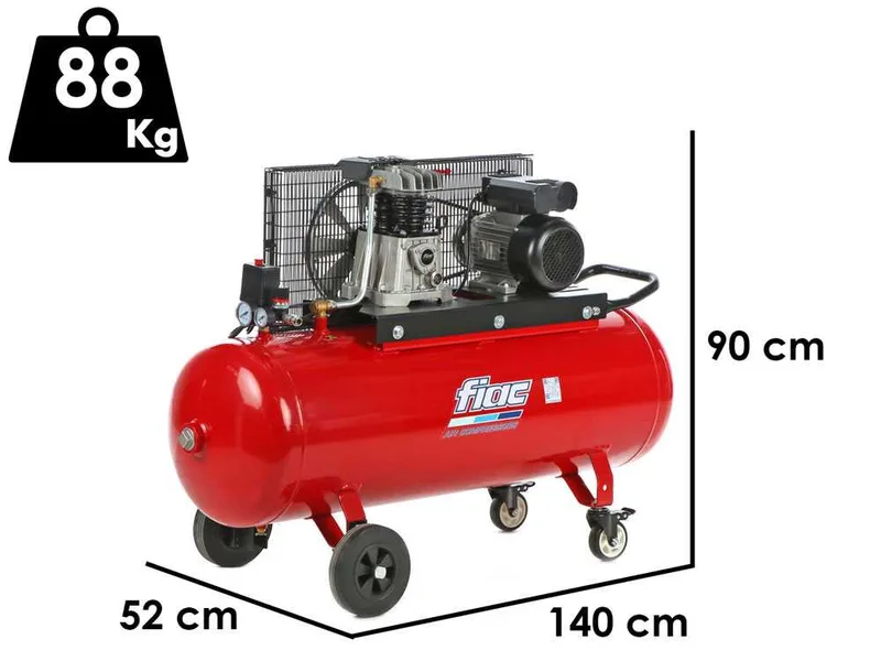 Fiac AB 150/348 - Compresseur d'air électrique monophasé à courroie - Moteur 3 CV - 150 L