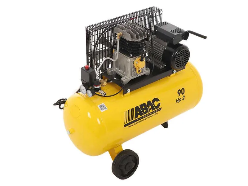Abac line B26/90 CM2 - Compresseur d'air électrique monophasé par courroie - Moteur 2 CV - 90 litres