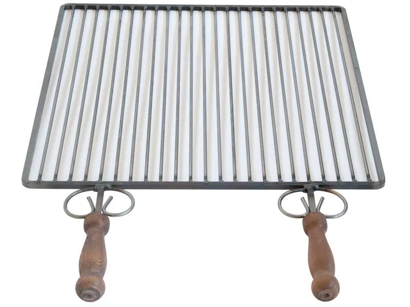 Cruccolini - Grille en fer - Poignées en bois anti-brûlures